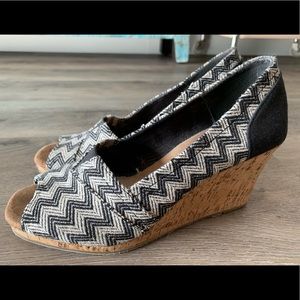 Toms Peep Toe Wedges